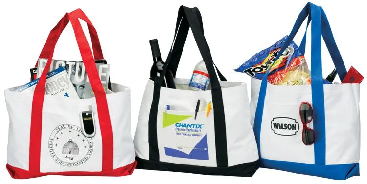 tote bag with various items